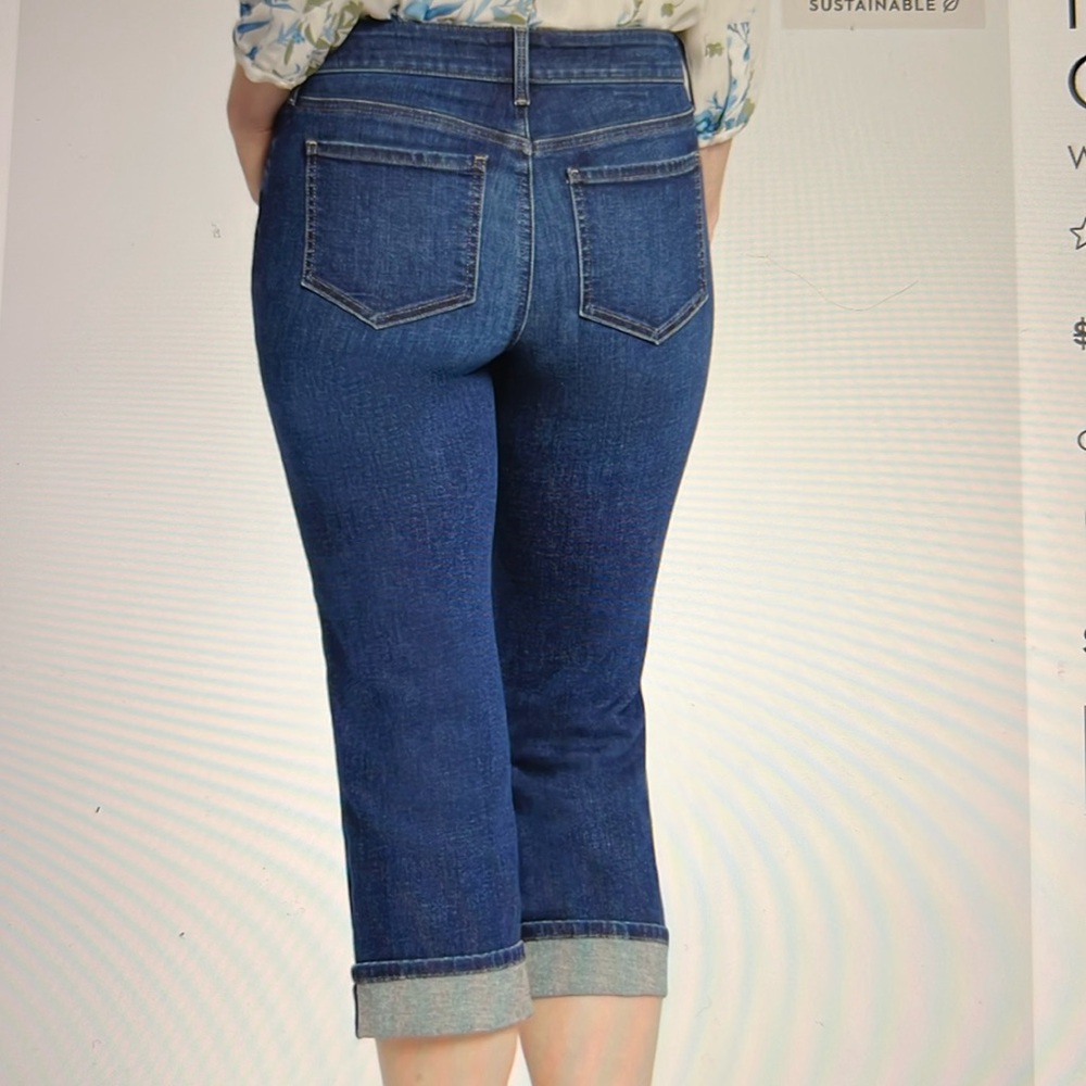 NYDJ‎ MARILYN STRAIGHT COOL EMBRACE LIFT X TUCK TECHNOLOGY CROP JEANS